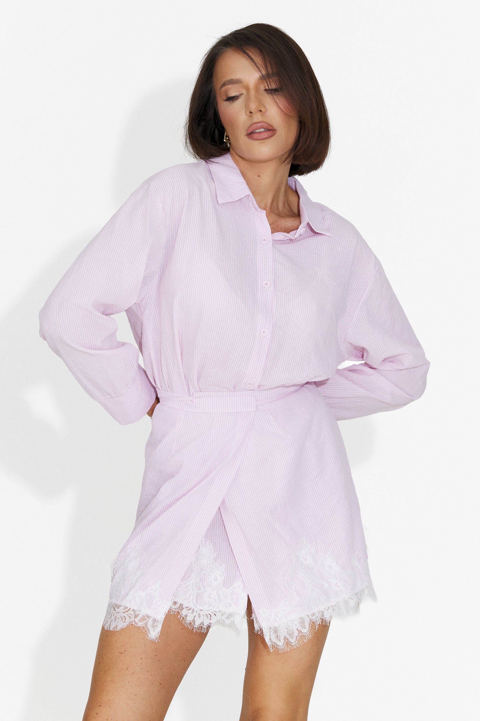 Rochie dama scurta casual roz Popy Bogas