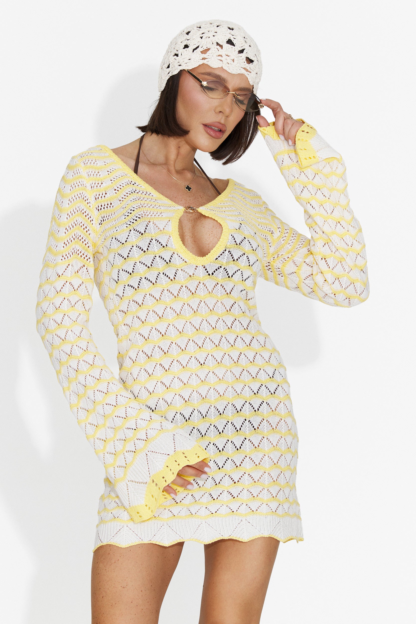 Rochie dama scurta galbena Valerimia Bogas