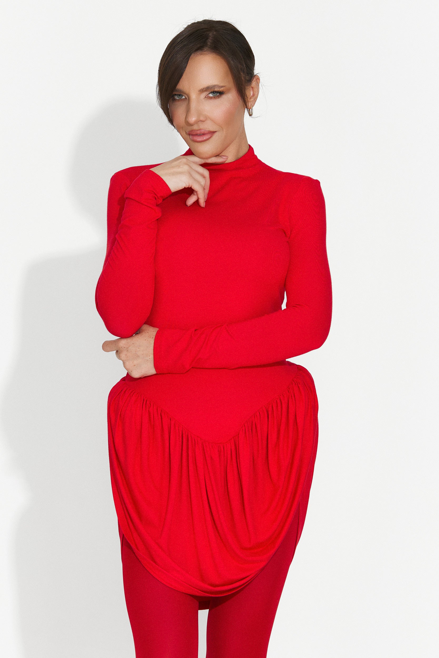 Krótka czerwona sukienka dla kobiet Valese Bogas