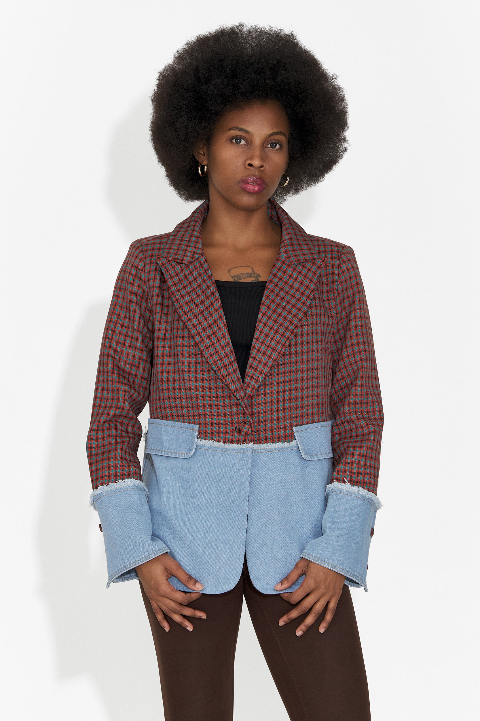 Elegancki Bordowy Żakiet Damski Zinalia Bogas