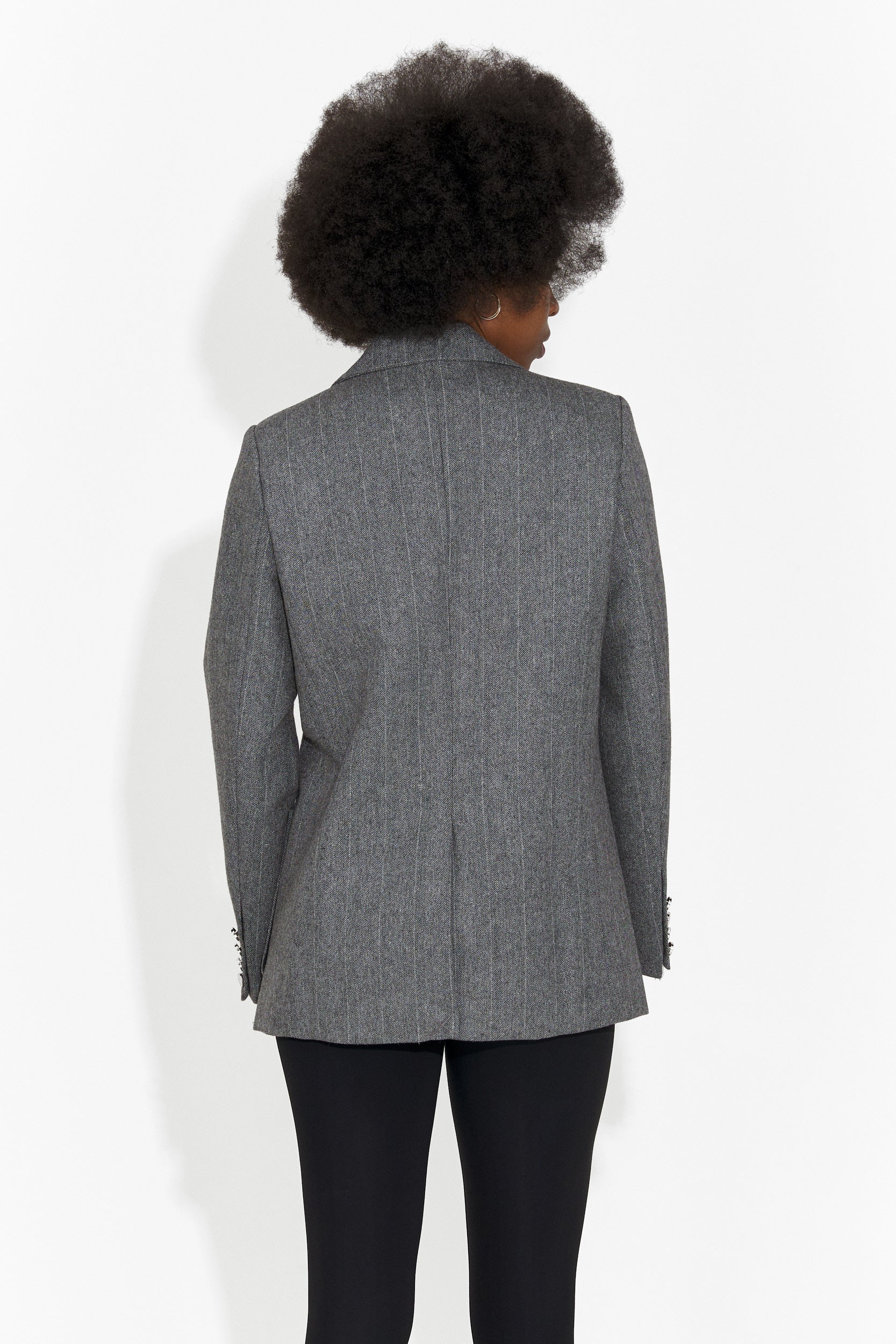 Elegancka szara wełniana kurtka Andela Bogas