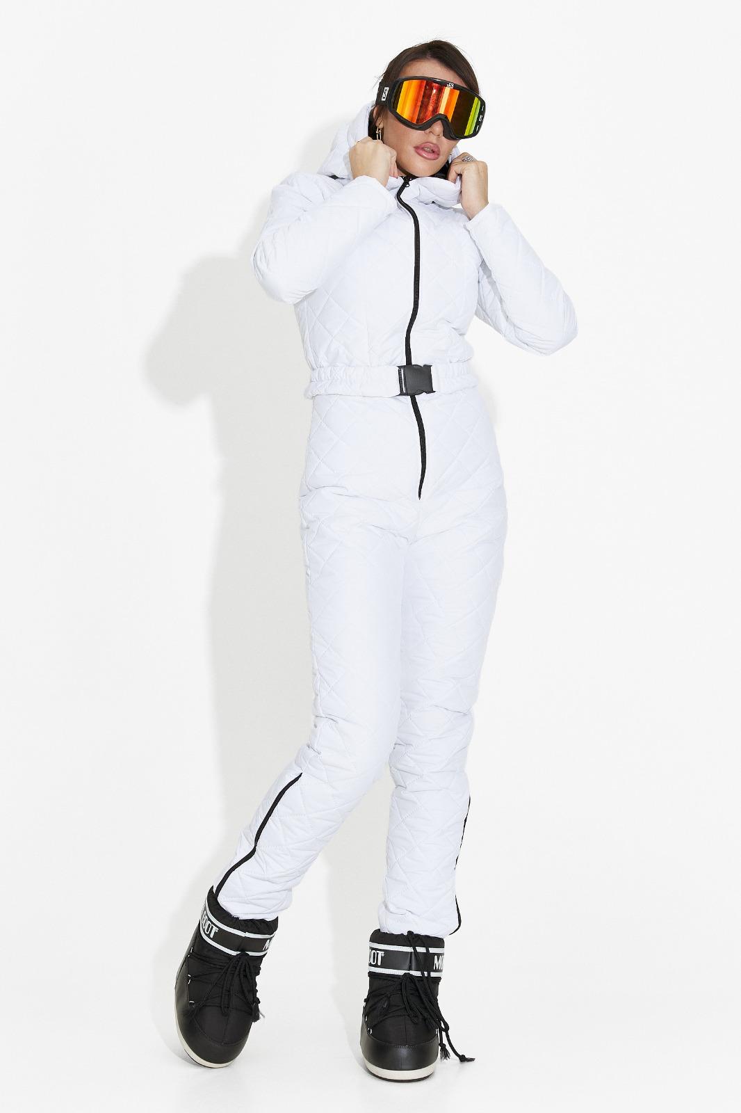 Luźny biały kombinezon narciarski Alpinova Bogas