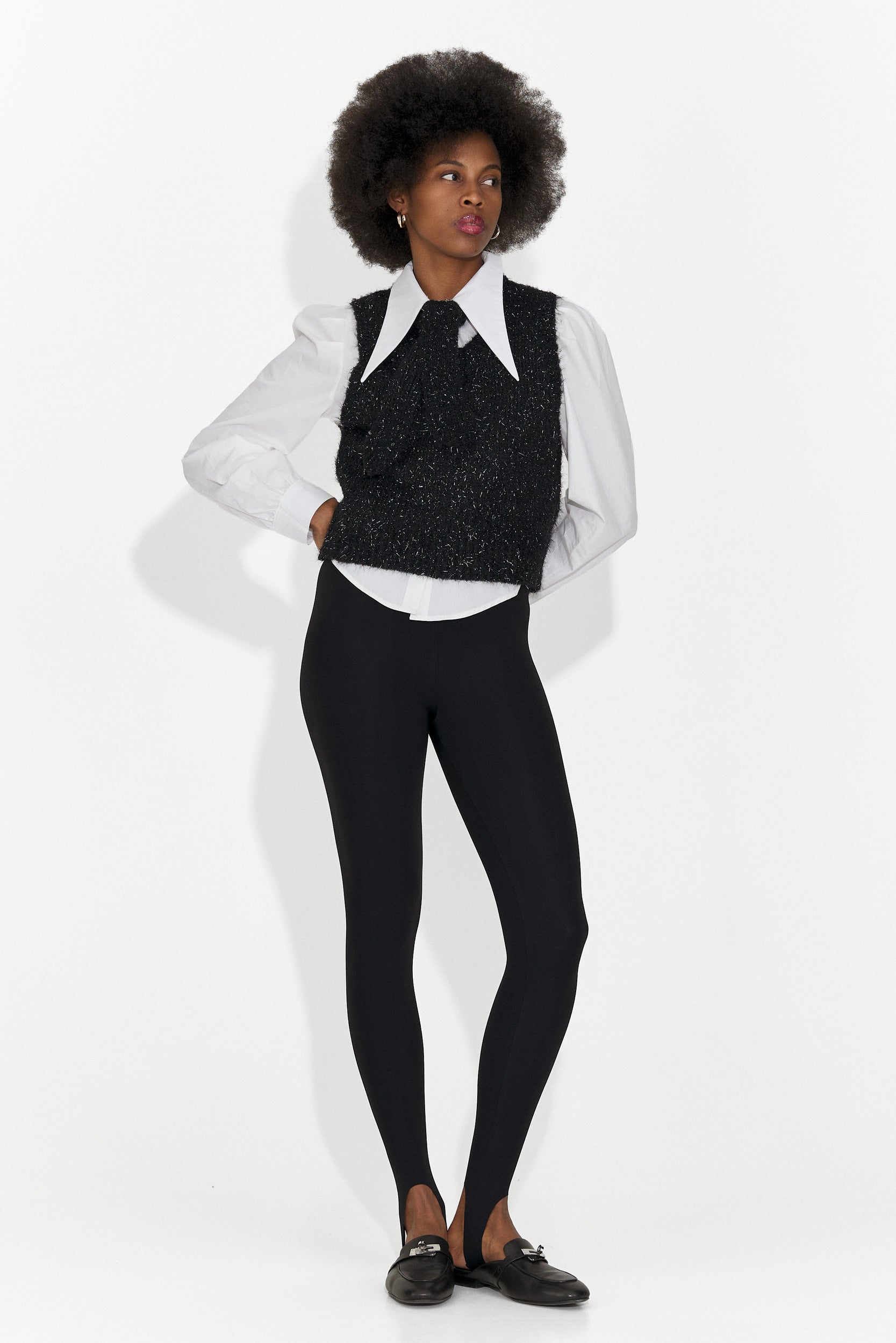 Komplet 3 części koszula + kamizelka + czarny krawat Izaura Bog