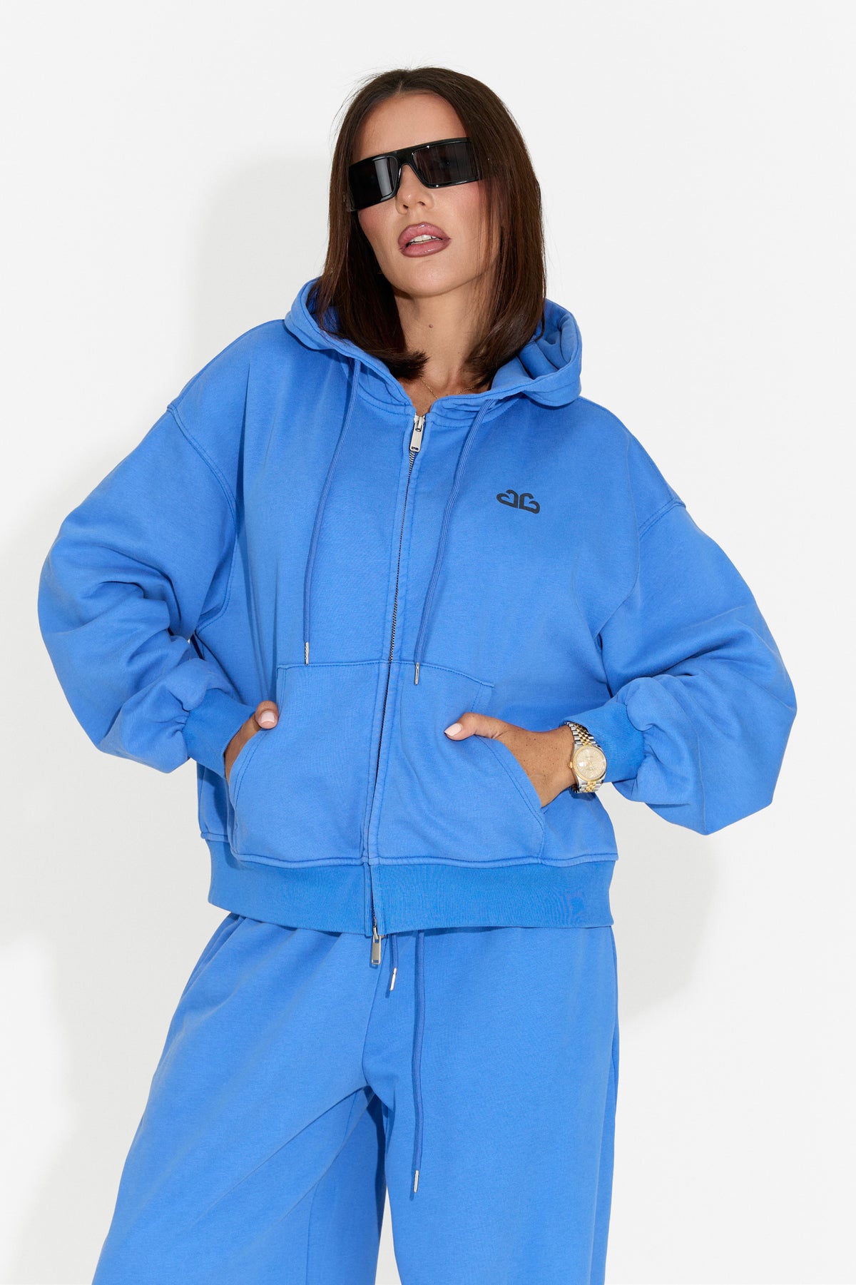 Damski dres casualowy niebieski Chavimielia Bogas