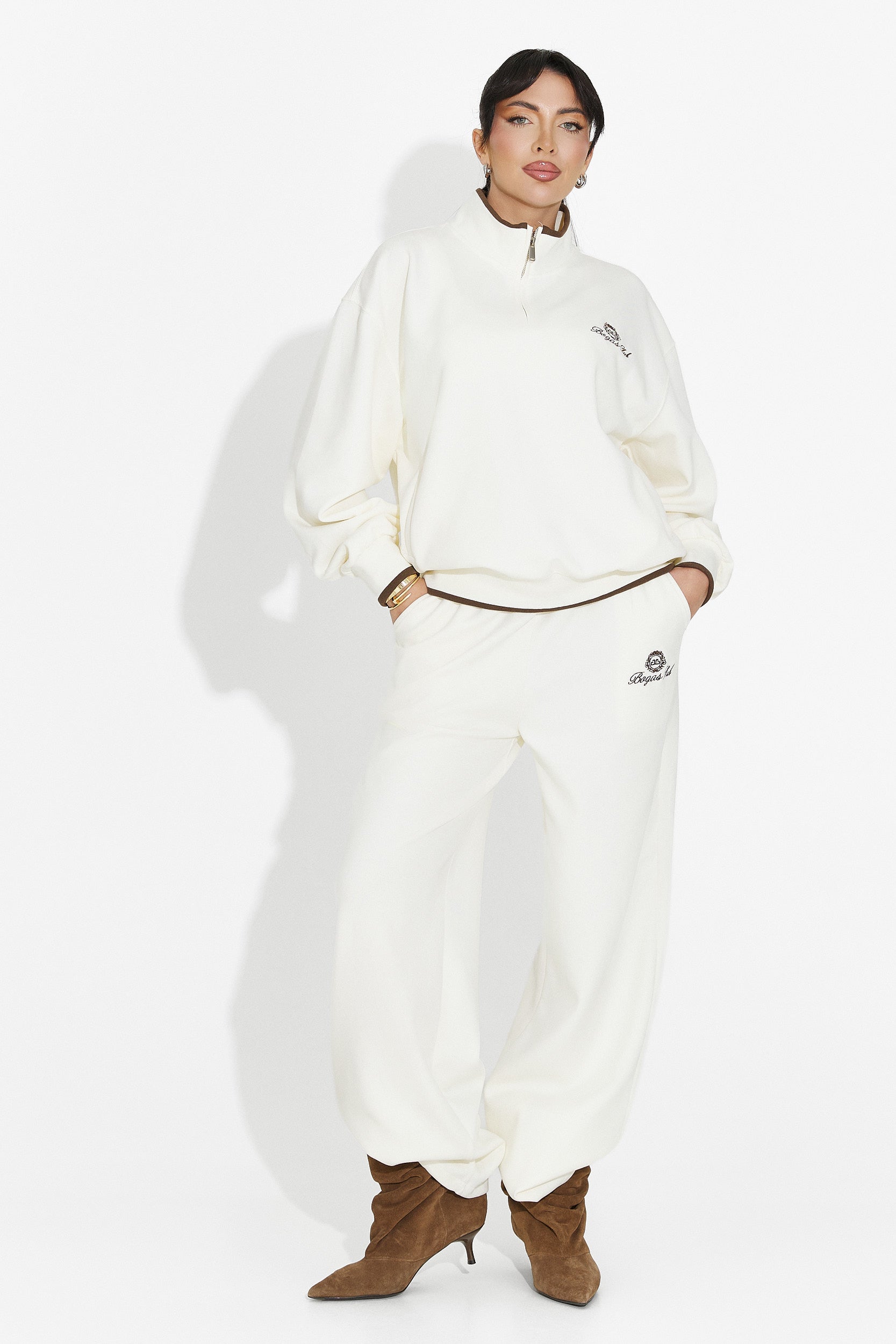 Casual Beige Damskie Treningi Vilmy Bogas