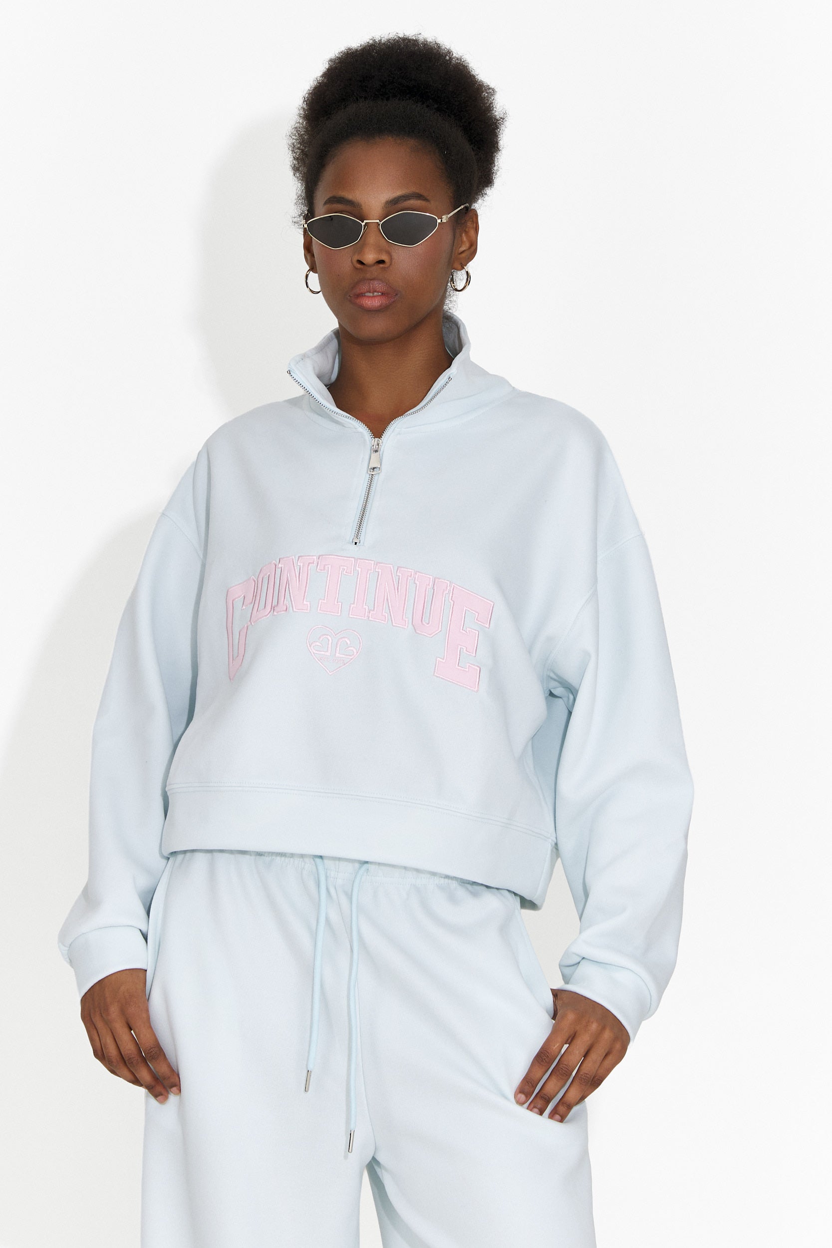 Luźny niebieski dres treningowy dla kobiet Esperanta Bogas