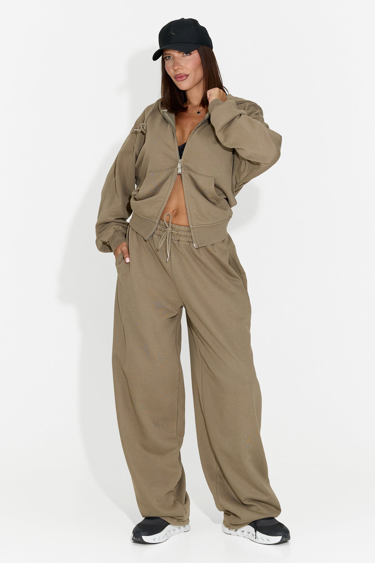 Damski dres casualowy khaki Chavimielia Bogas