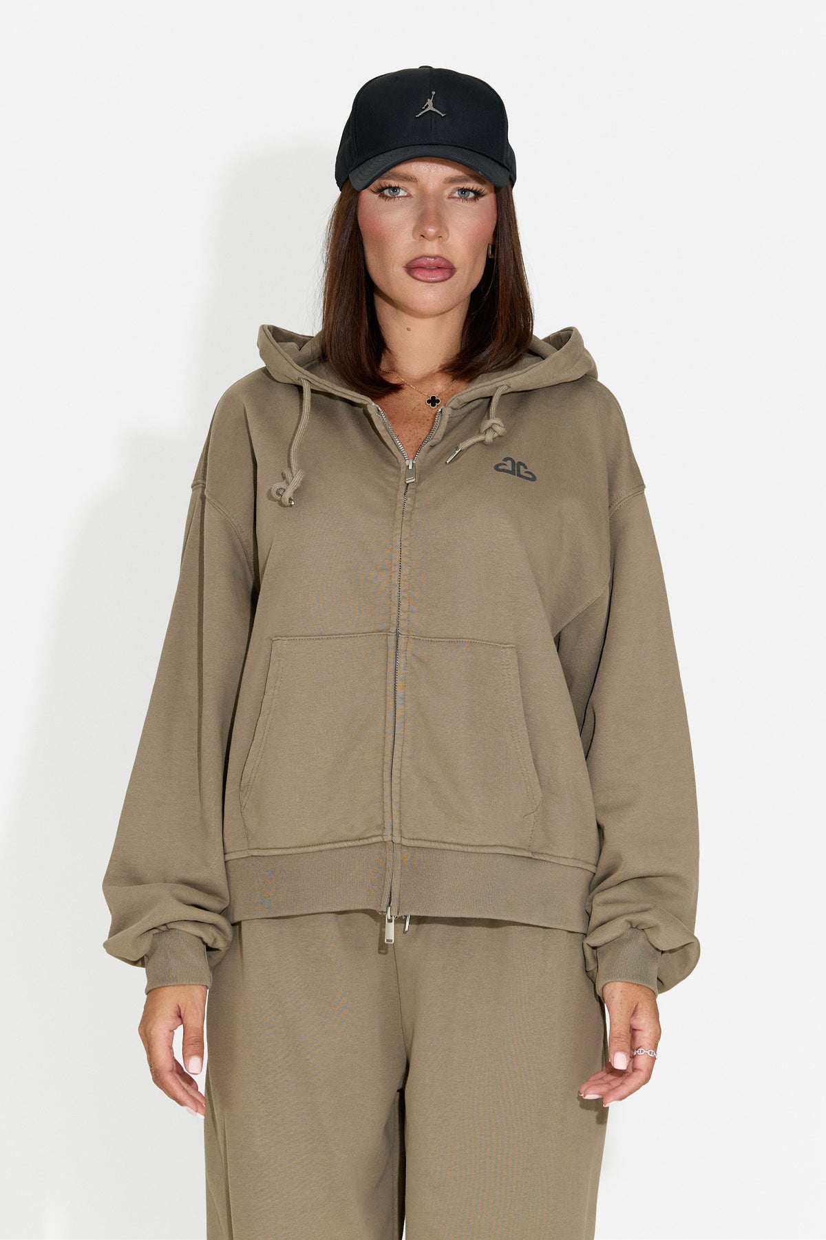 Damski dres casualowy khaki Chavimielia Bogas