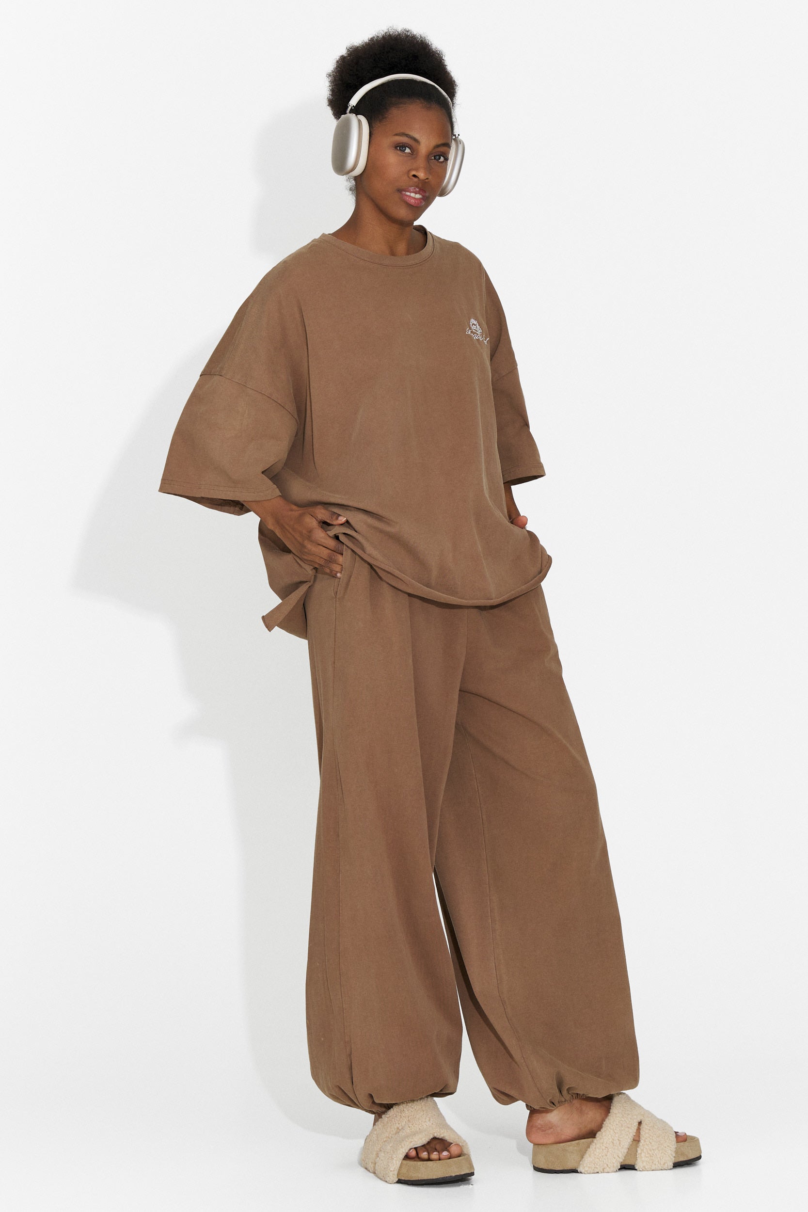 Casualny Brązowy Dres Treningowy dla Kobiet Edelweis Bogas