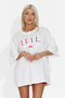 Tricou casual alb Synreyra Bogas