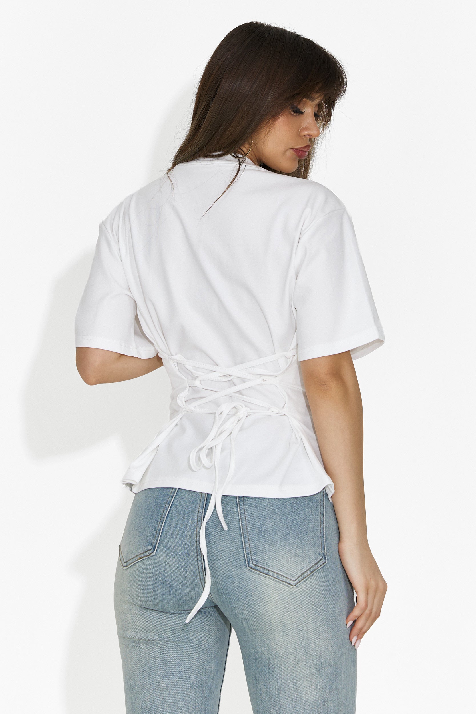 Casualowy Biały Damski T-shirt Latrice Bogas