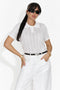 Nerida Bogas Casual Biała Damska Koszulka T-shirt