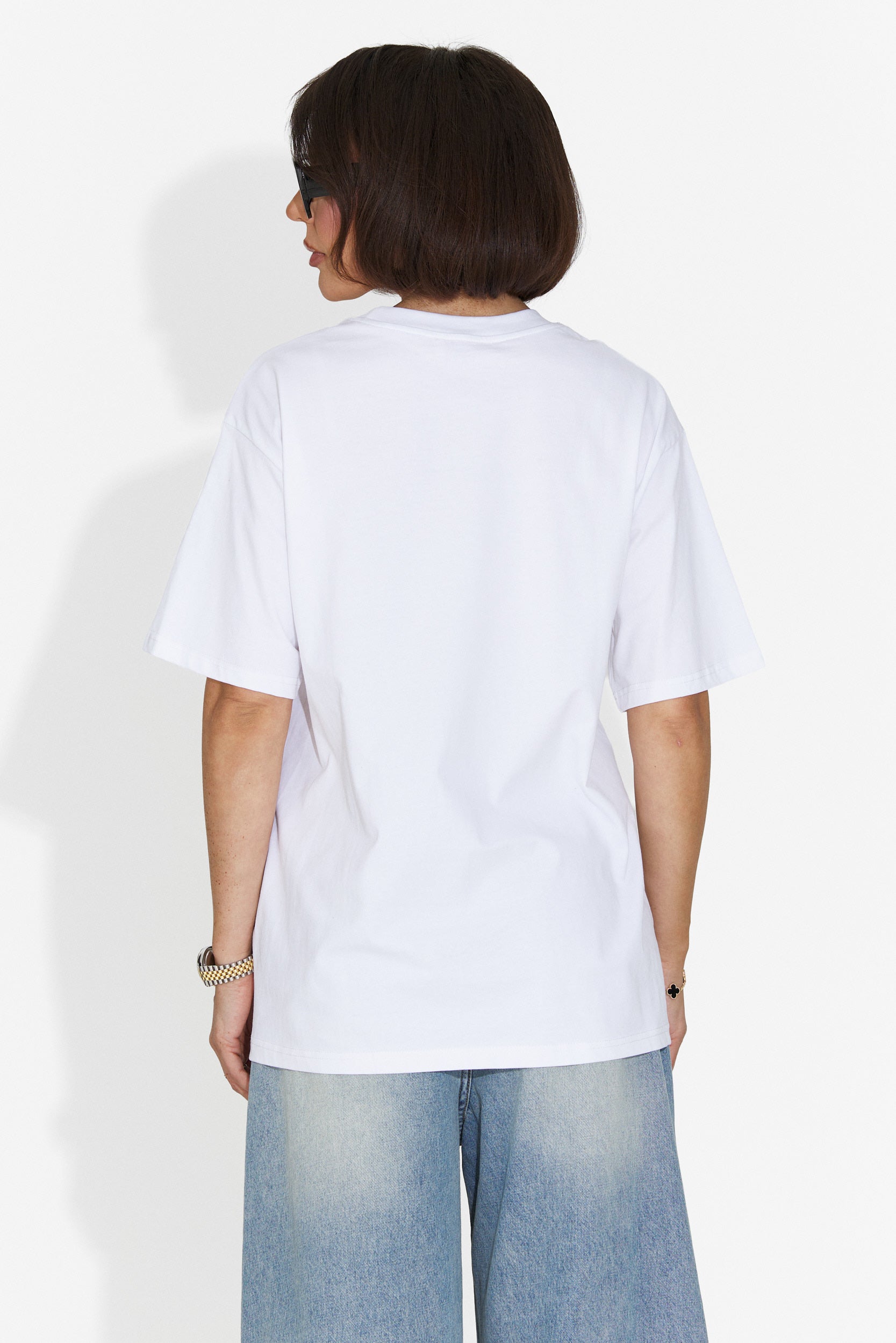 Zinia Bogas Casual Biała Damska Koszulka T-Shirt