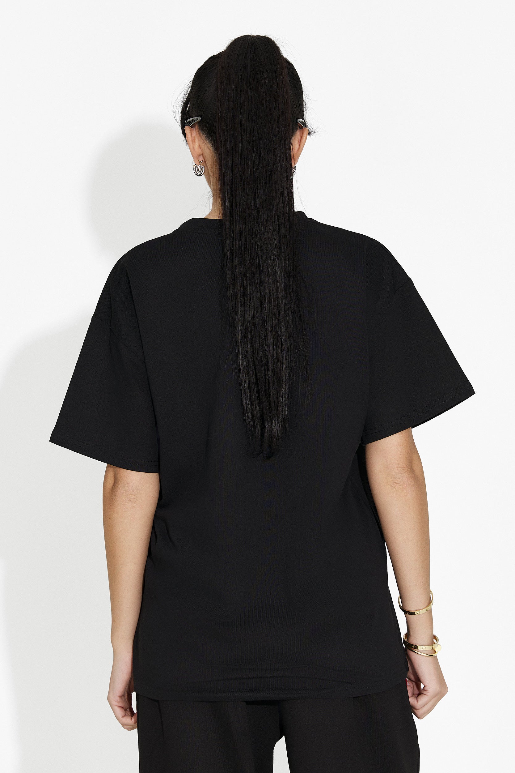 Codzienna Czarna Koszulka dla Kobiet Arilea Bogas