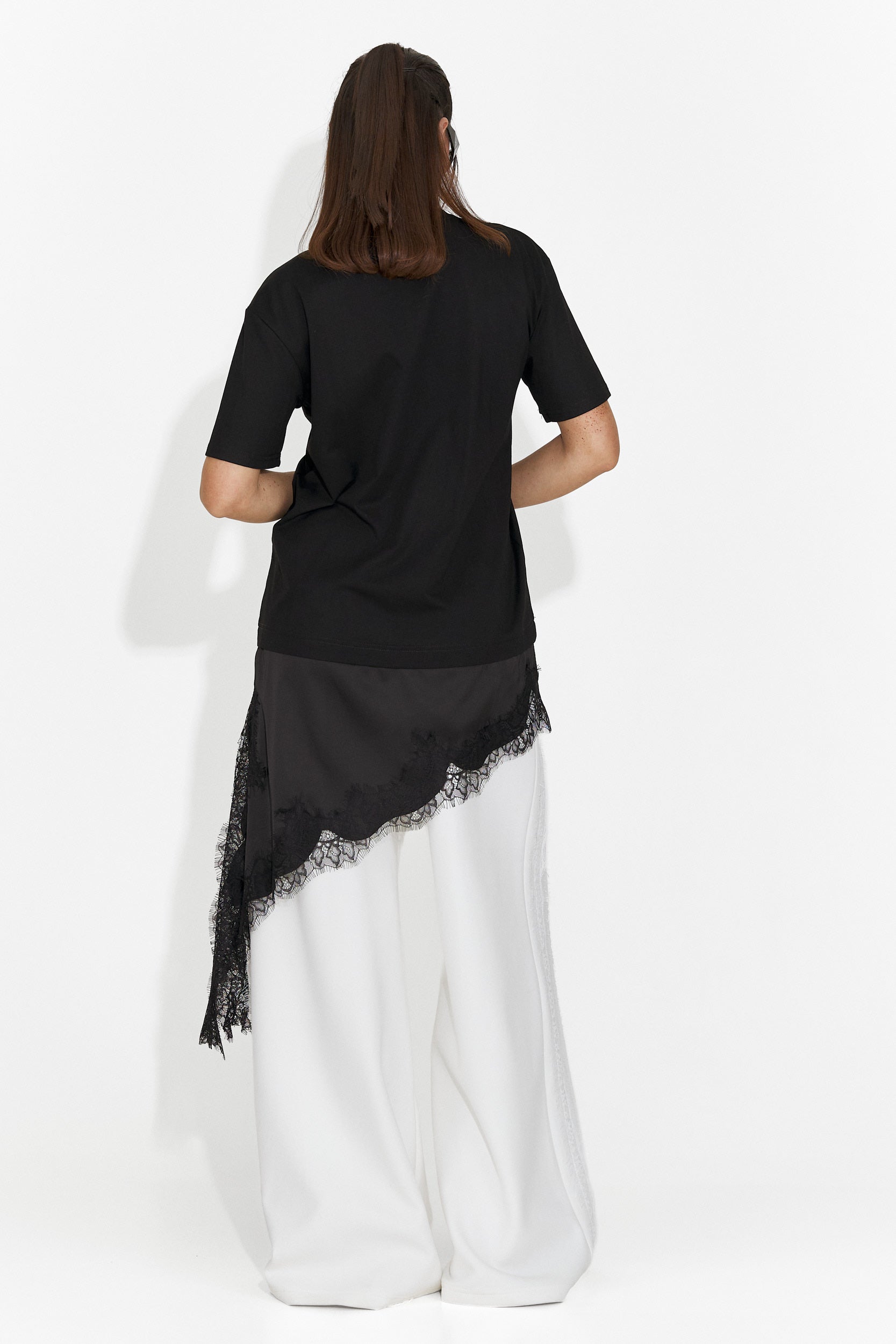 Casualowa Czarna Koszulka dla Kobiet Arkana Bogas