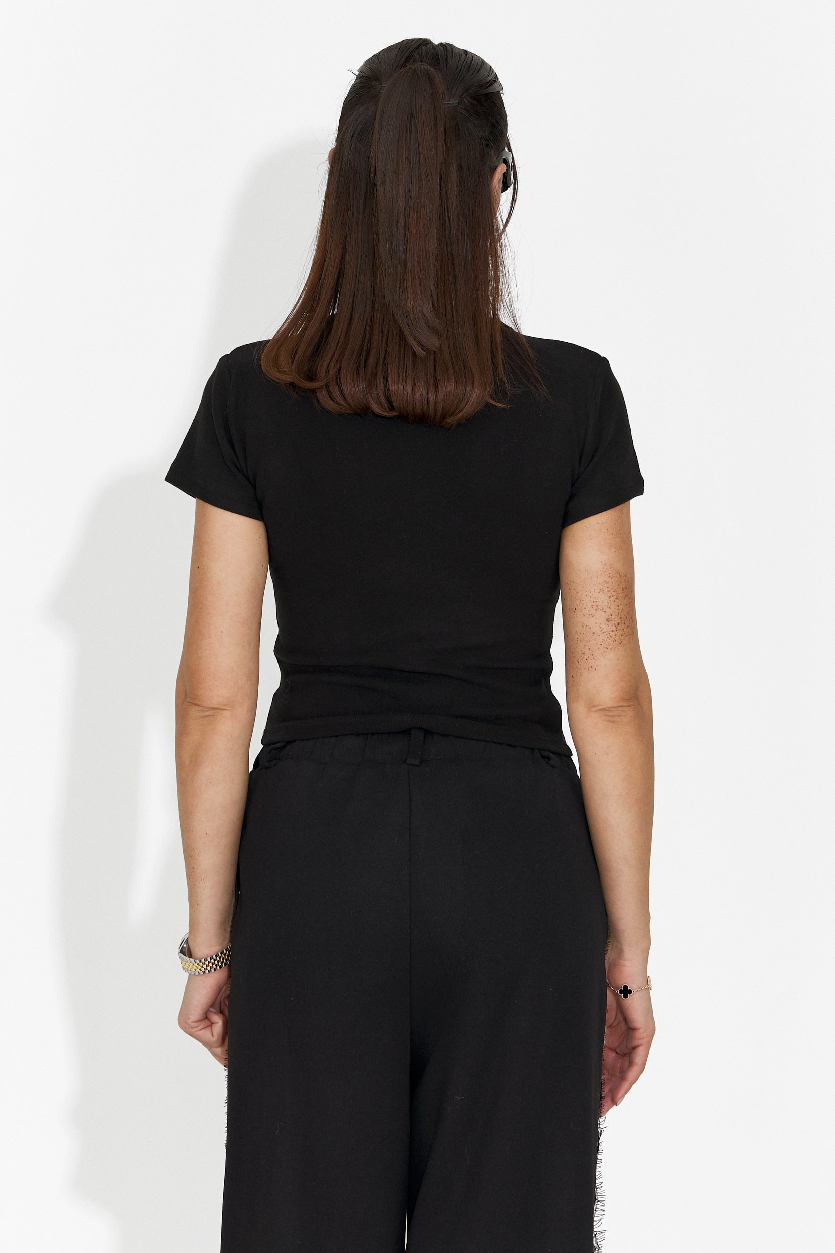 Barebria Bogas Casualna Czarna Koszulka dla Kobiet