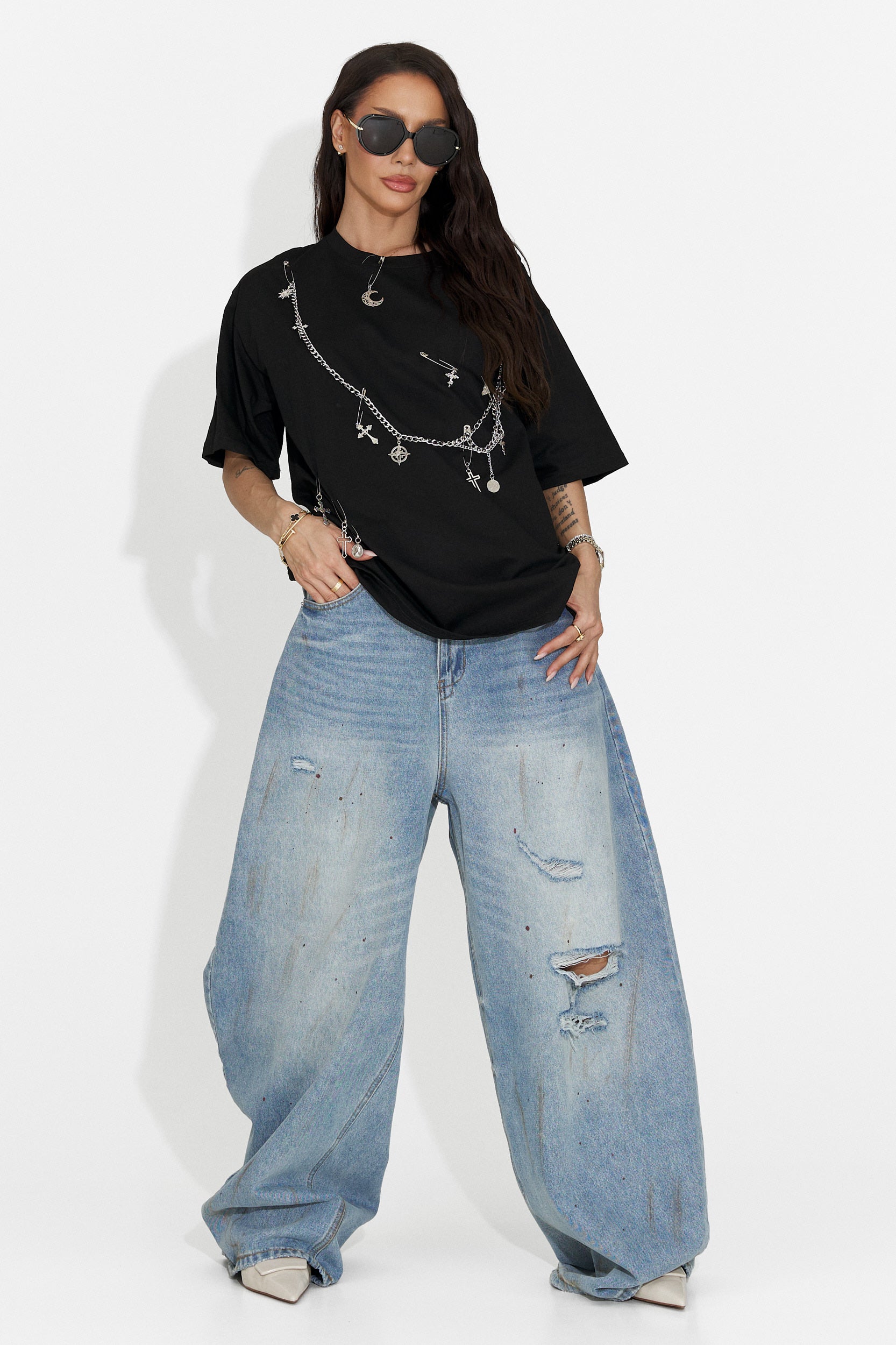 Kohleria Bogas Casual Czarny Damski T-shirt