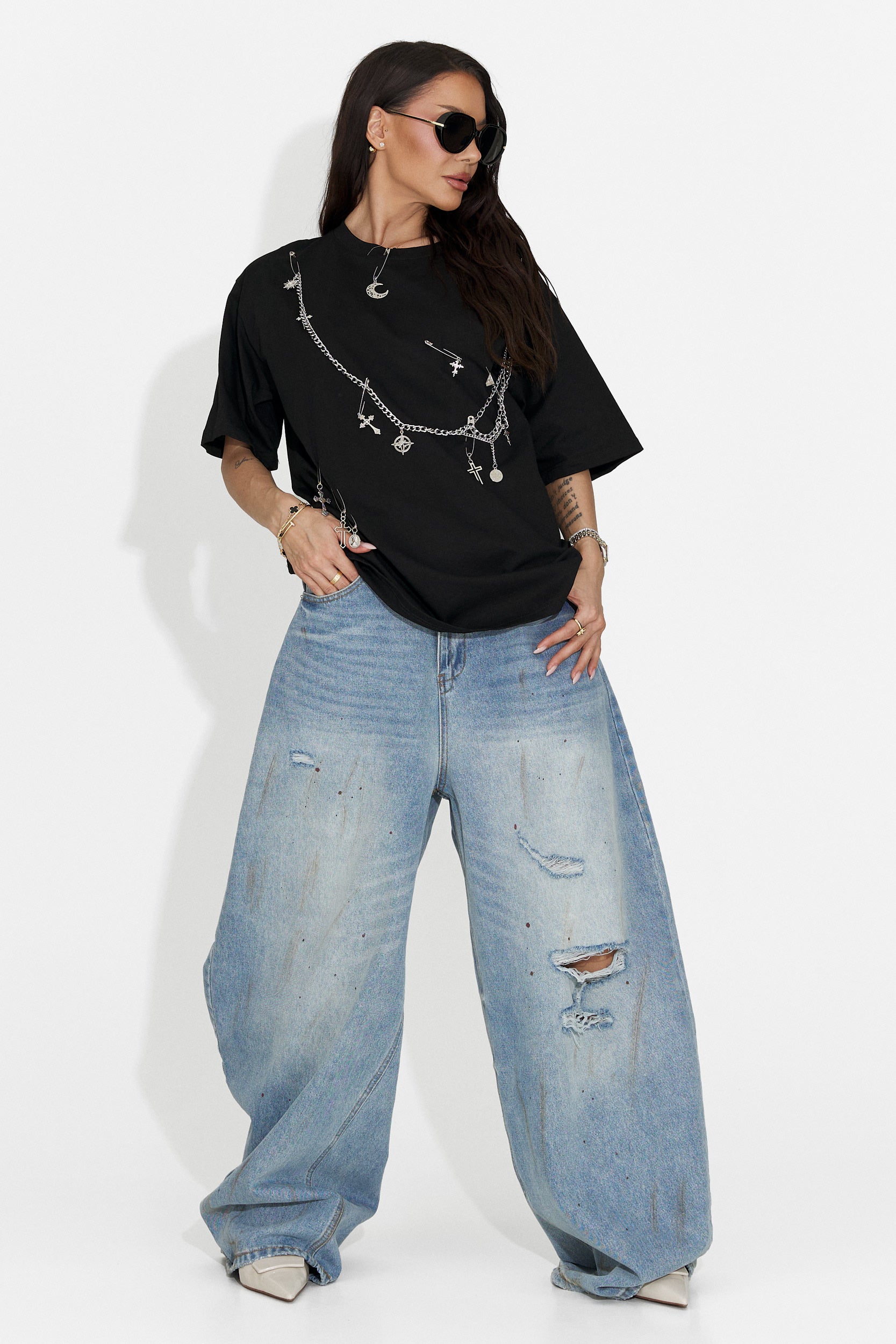 Kohleria Bogas Casual Czarny Damski T-shirt