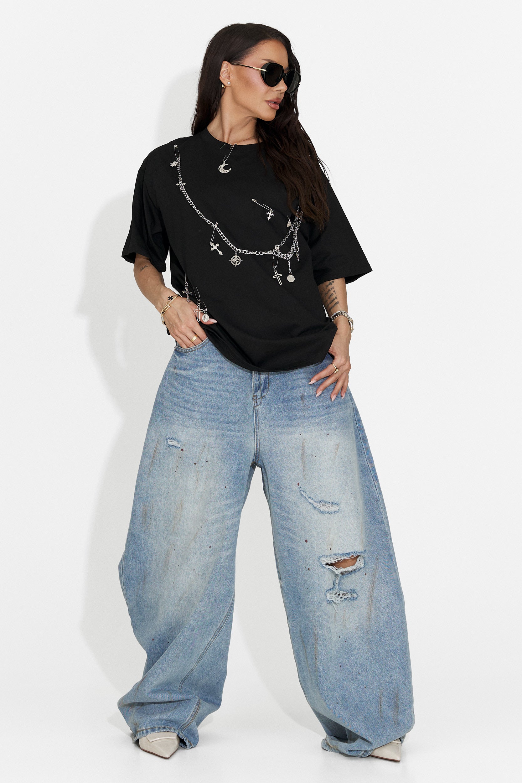 Kohleria Bogas Casual Czarny Damski T-shirt