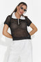 Casualowa Czarna Koszulka dla Kobiet Raluka Bogas