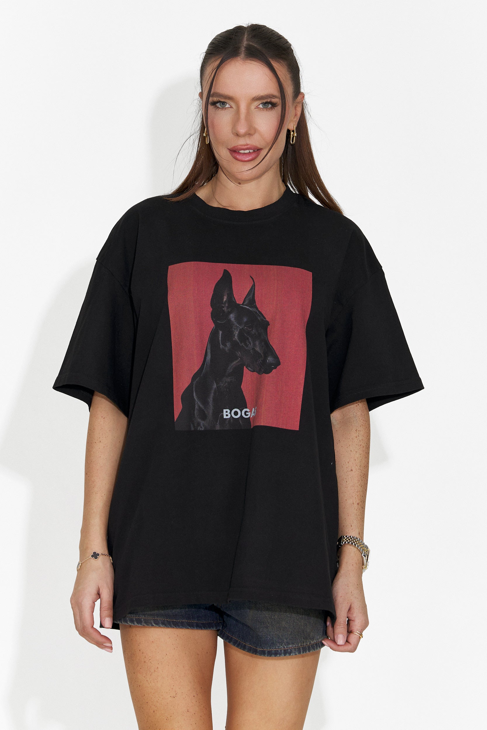 Solenia Bogas Casualna Czarna Koszulka dla Kobiet