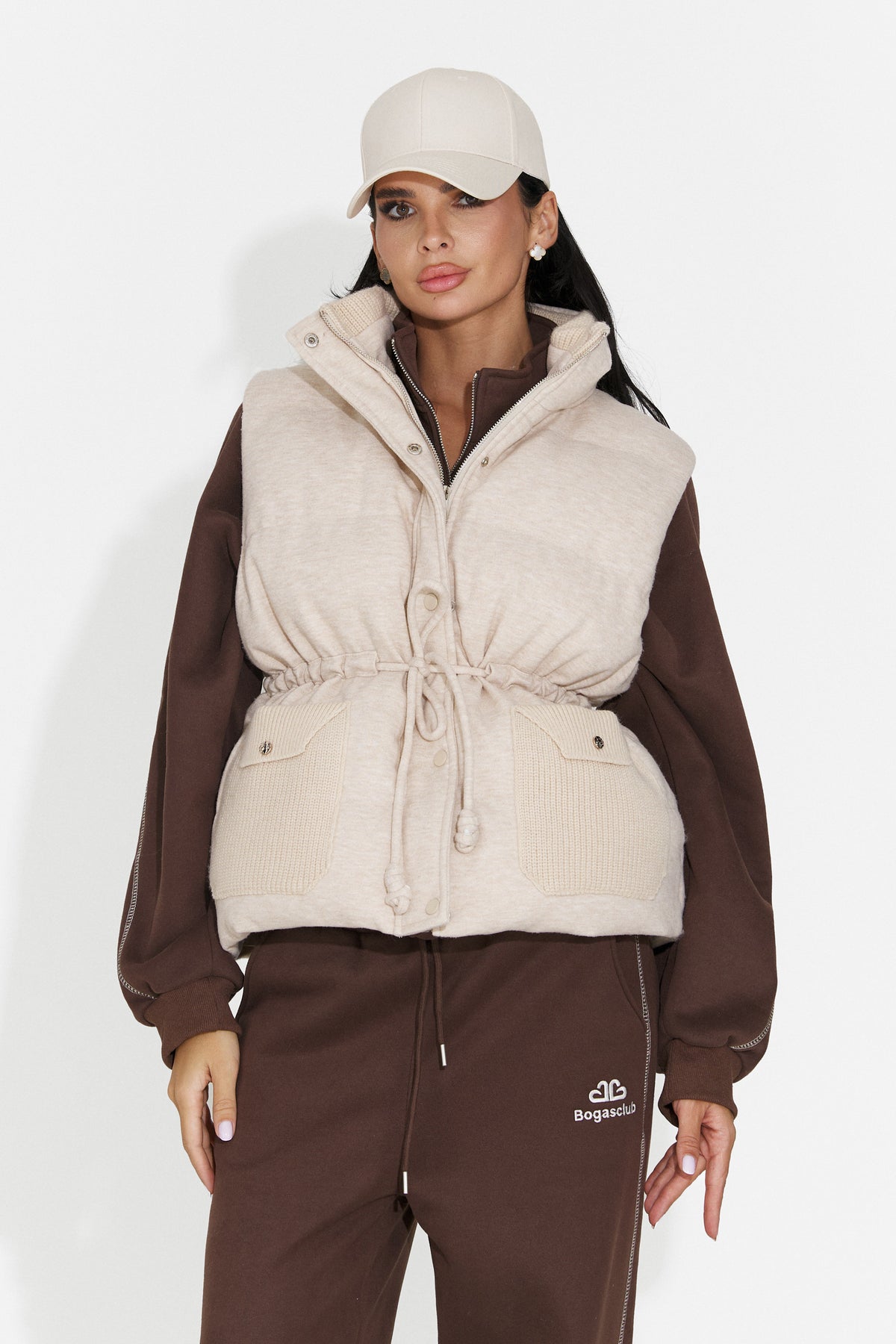Vesta casual bej Ziroleira Bogas