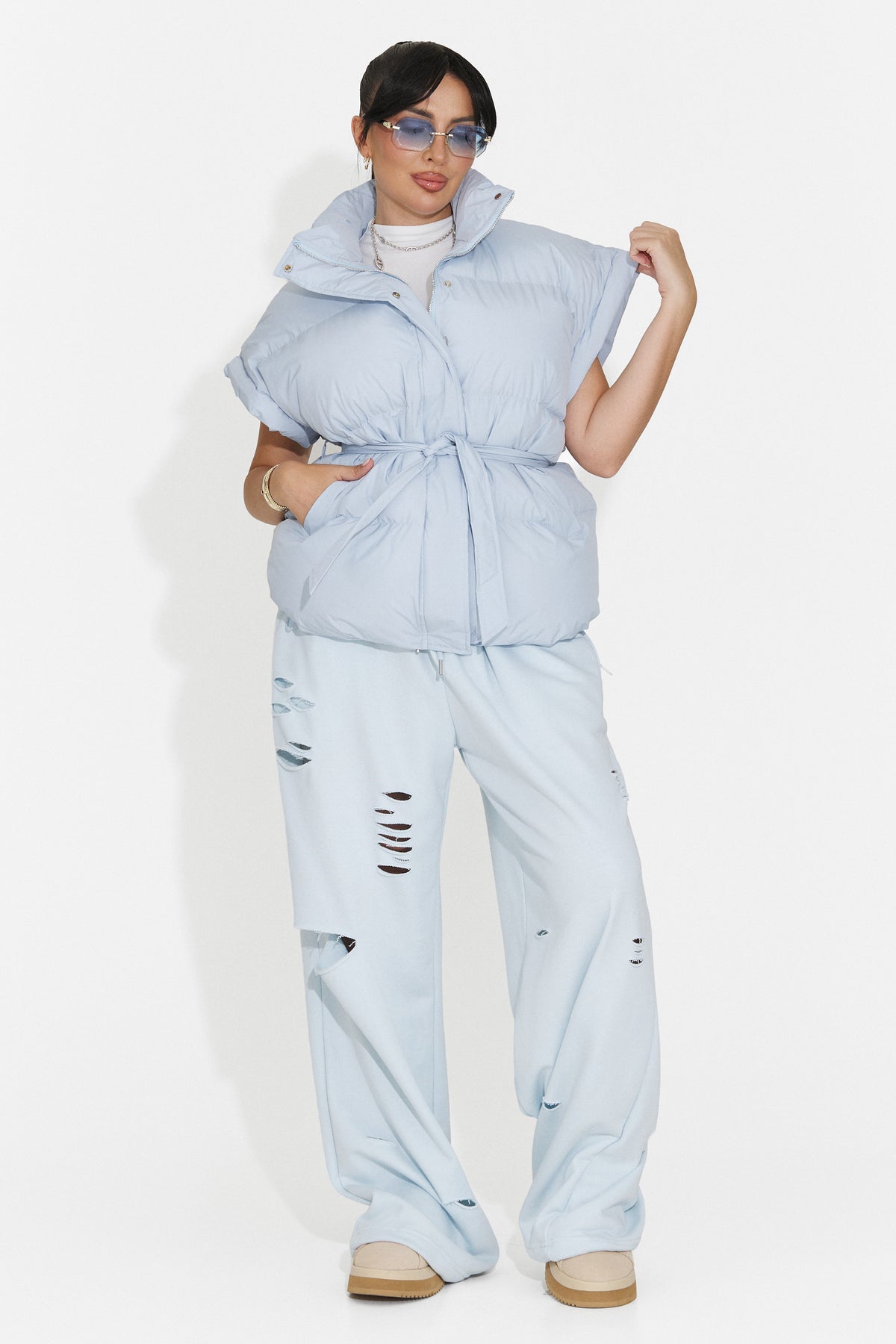 Vesta casual bleu Selitsoria Bogas