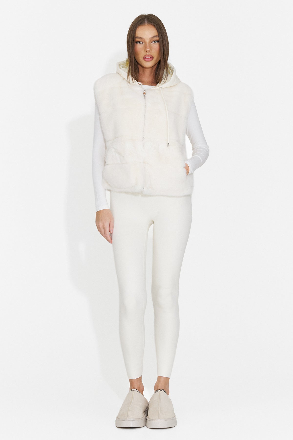 Vesta casual crem Jonideria Bogas