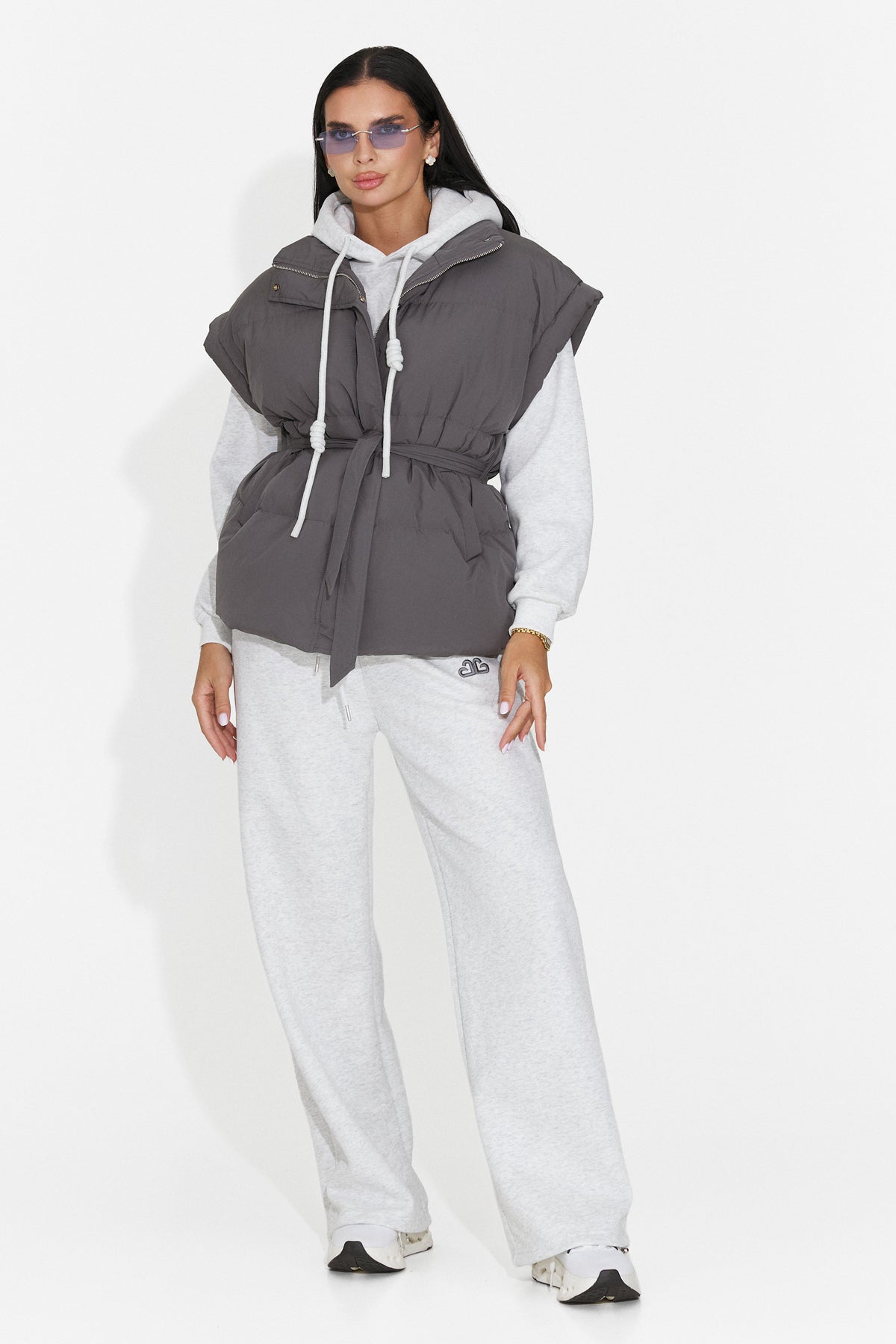 Vesta casual gri Selitsoria Bogas