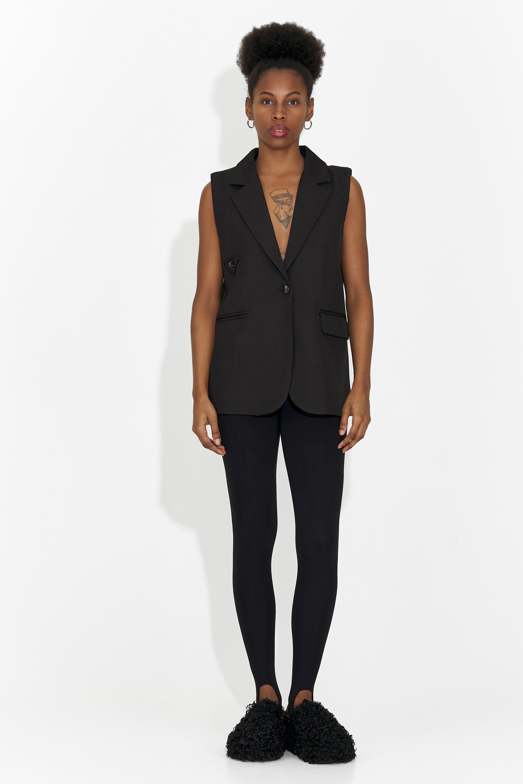 Elegancka Czarna Damska Kamizelka Angili Bogas