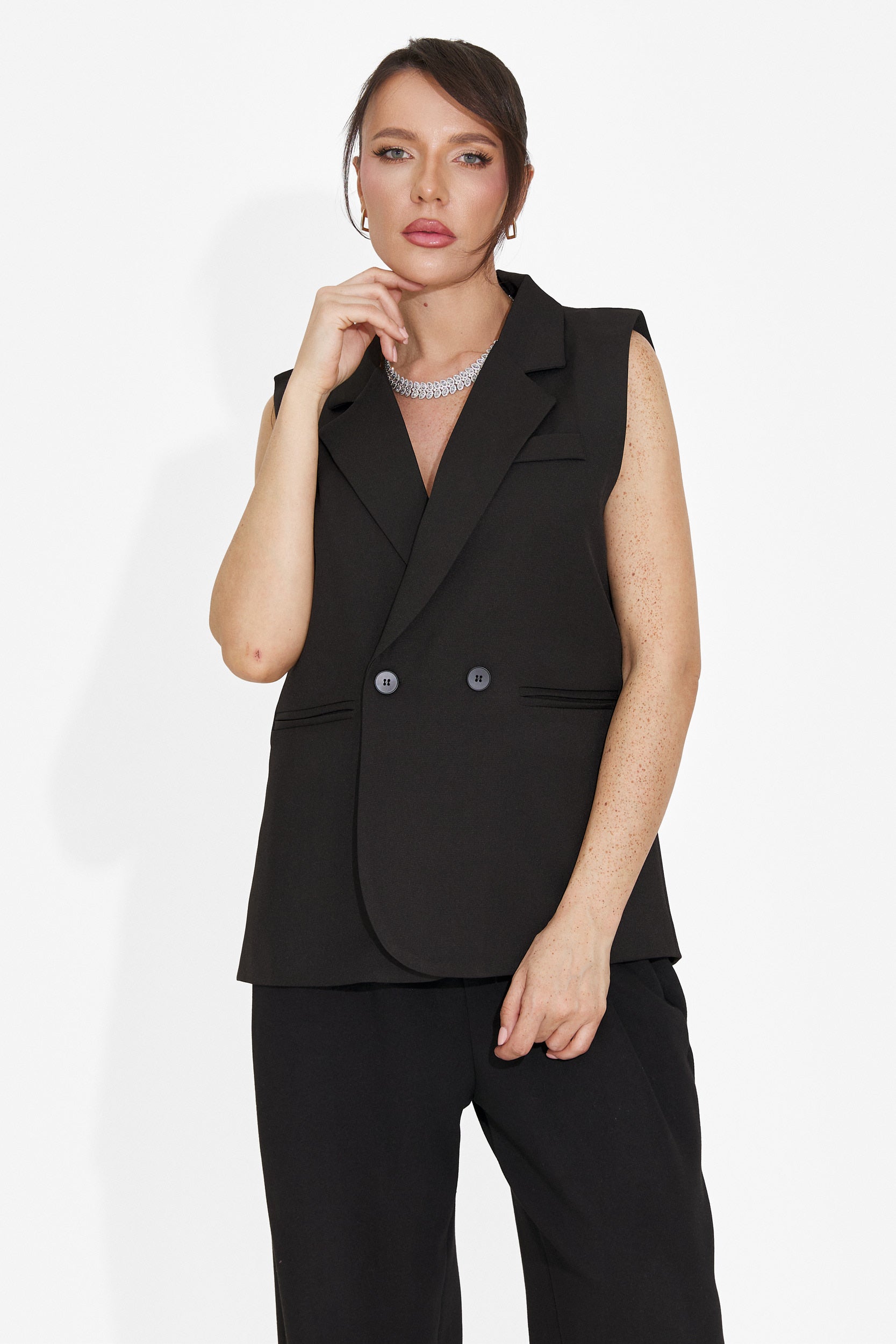Elegancka Czarna Kamizelka dla Pań od Ciela Bogas