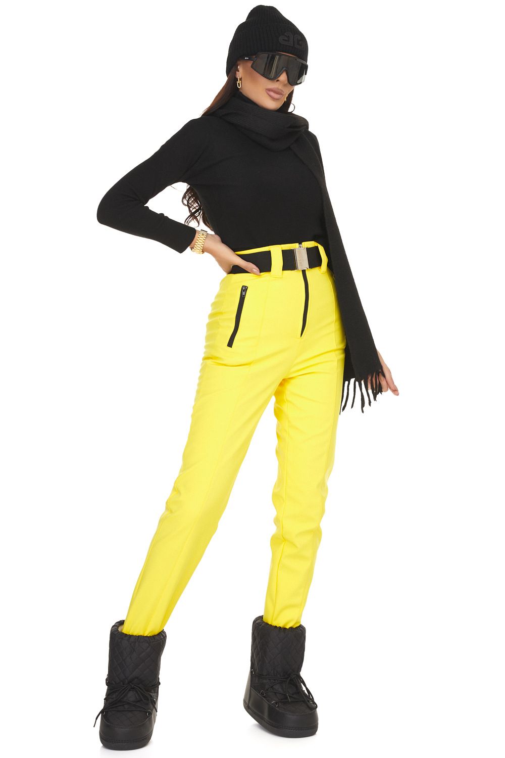 Żółte spodnie narciarskie damskie Fabbri Bogas